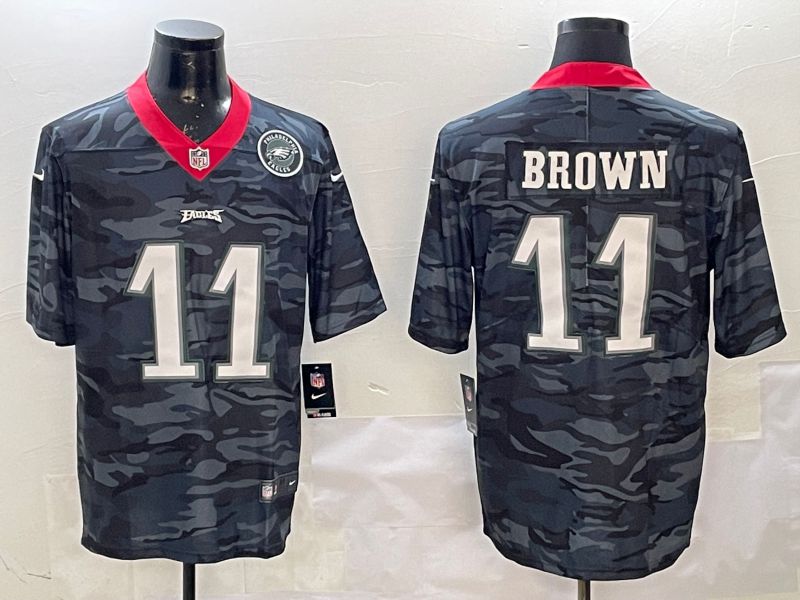 Men Philadelphia Eagles #11 Brown Camo 2025 Nike Vapor Limited NFL Jersey style 2123->philadelphia eagles->NFL Jersey